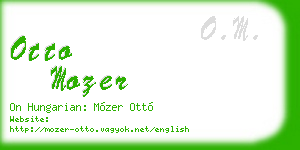 otto mozer business card